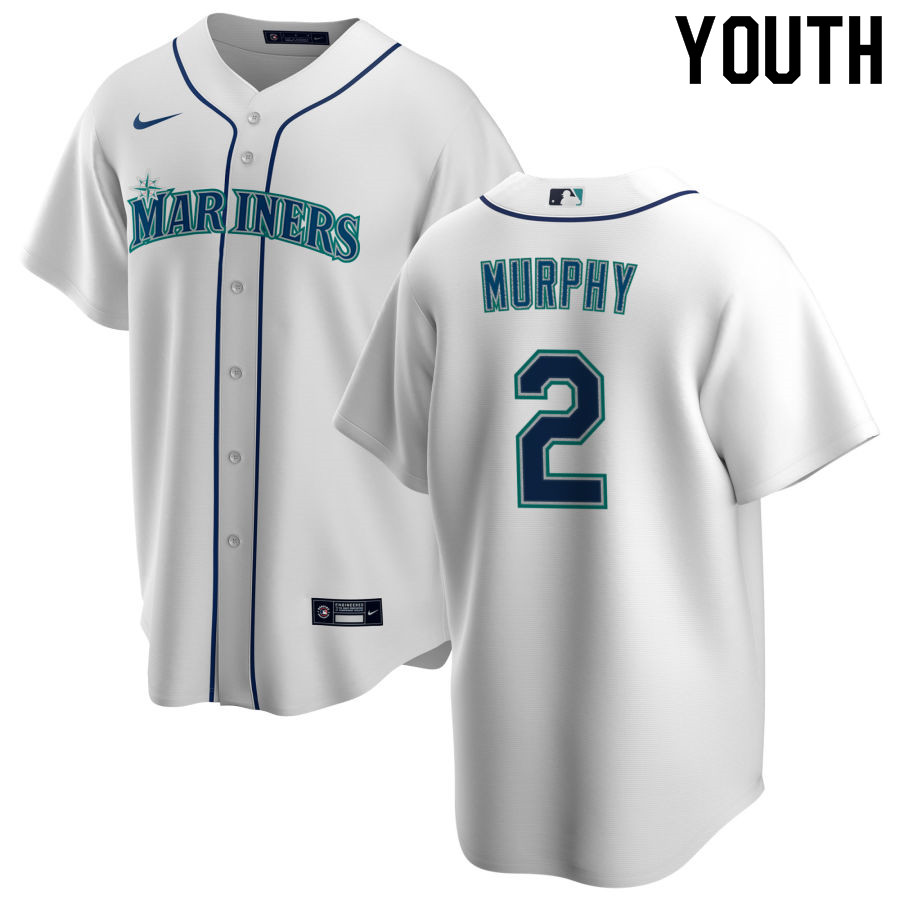 Nike Youth #2 Tom Murphy Seattle Mariners Baseball Jerseys Sale-White